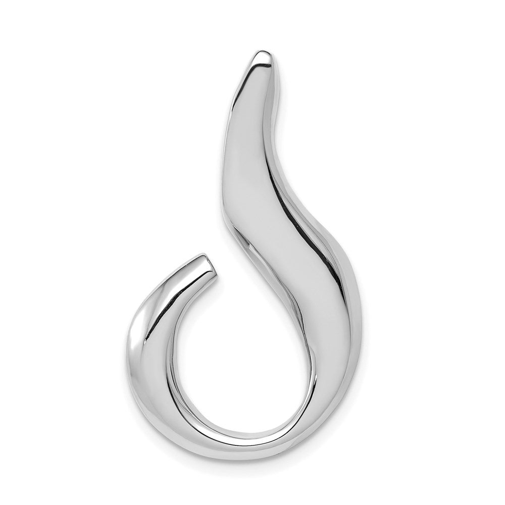14k White Gold 18 mm Regular and Fancy Omega Slide (4.31 grams)