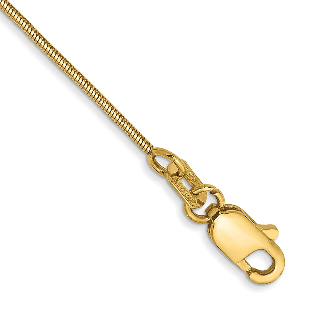 14k .8mm Round Snake Chain Bracelet (1.67 grams)