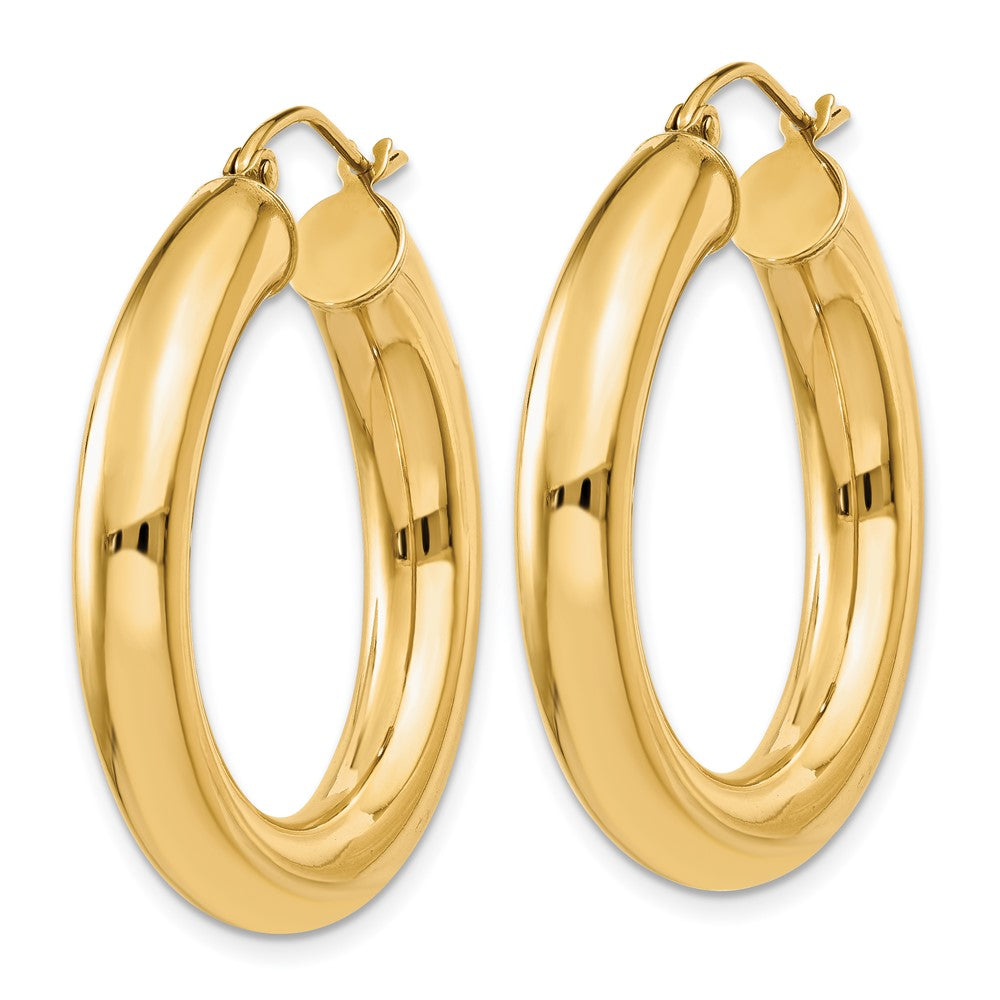 14k Yellow Gold 5 mm Lightweight Hoop Earrings (3.97 grams)