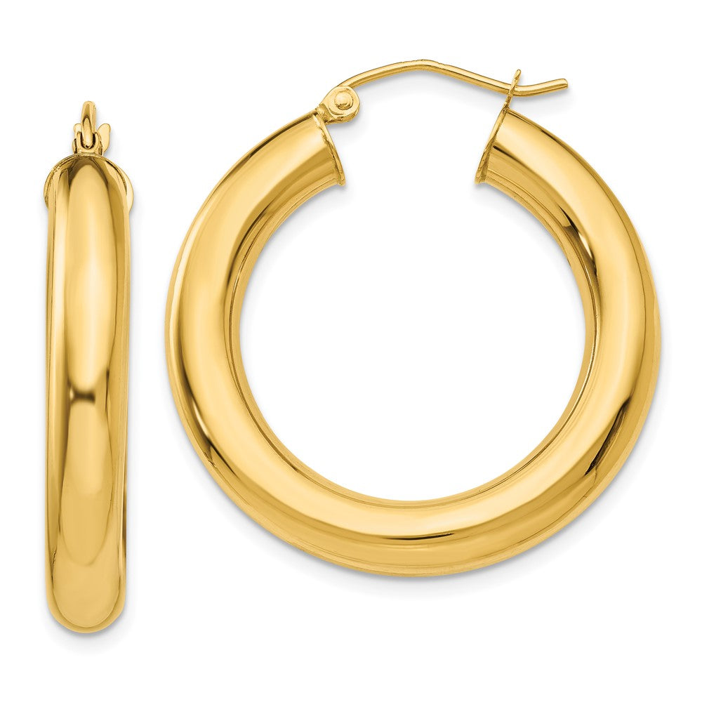 14k Yellow Gold 5 mm Lightweight Hoop Earrings (3.97 grams)