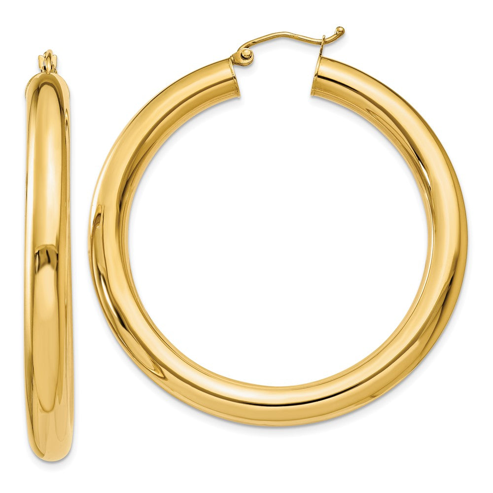 14k Yellow Gold 5 mm Lightweight Hoop Earrings (7.09 grams)