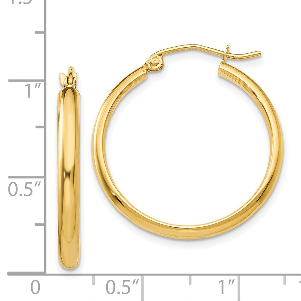 14k Yellow Gold 26 mm Polished Hoop Earring (1.84 grams)