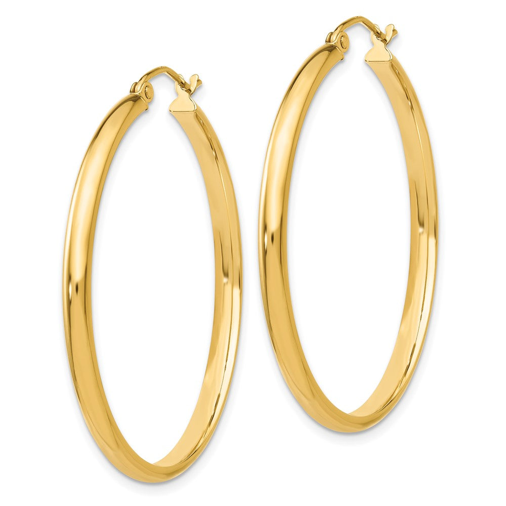 14k Yellow Gold 26 mm Polished Hoop Earring (2.51 grams)