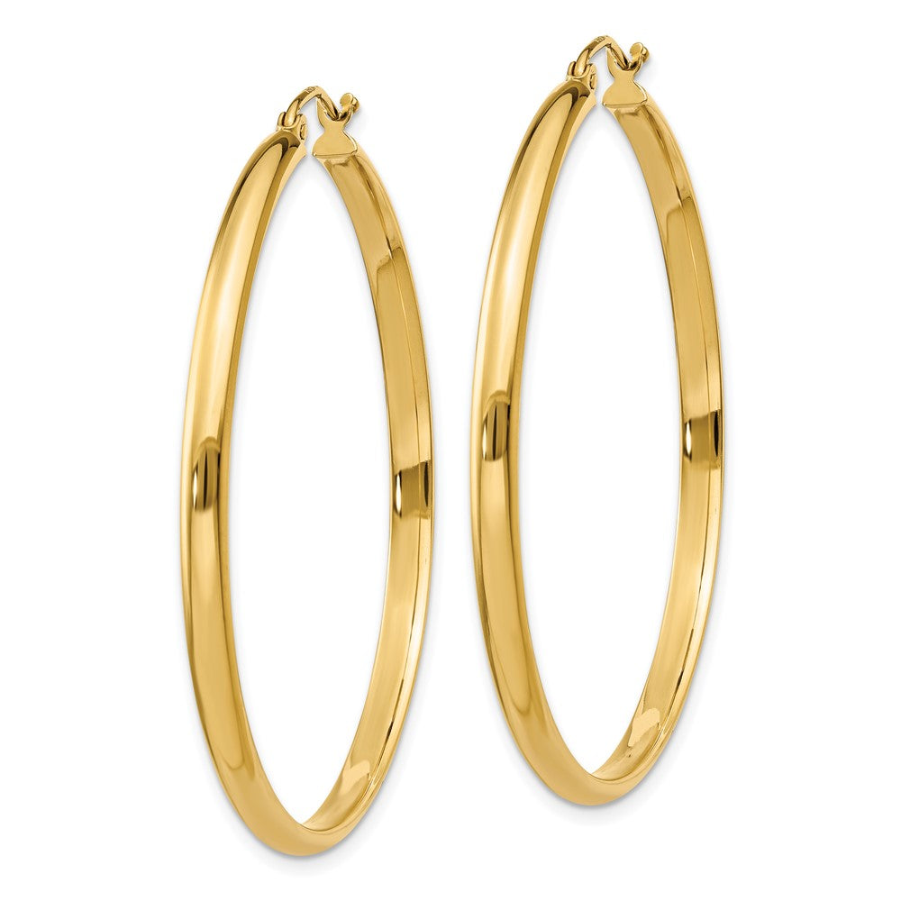 14k Yellow Gold 44 mm Polished Hoop Earring (3.24 grams)
