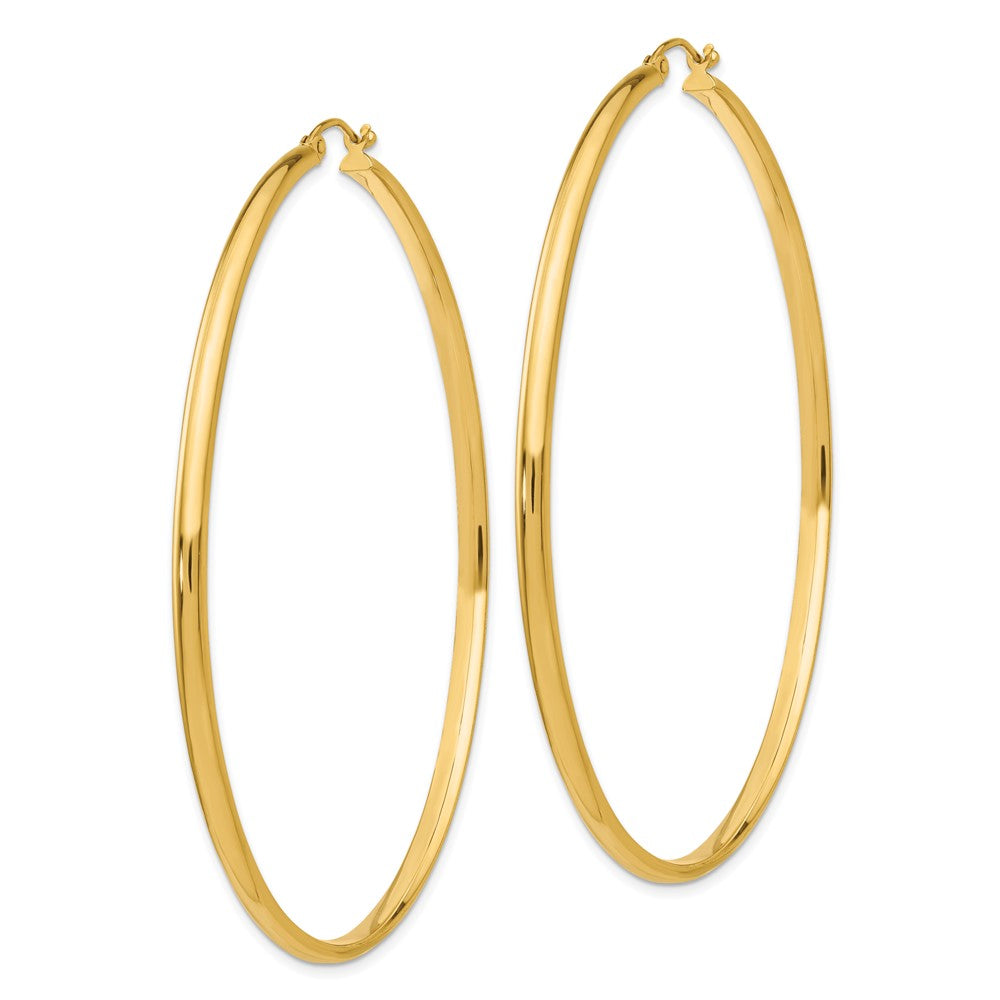 14k Yellow Gold 2.75 mm Polished Hoop Earring (4.69 grams)