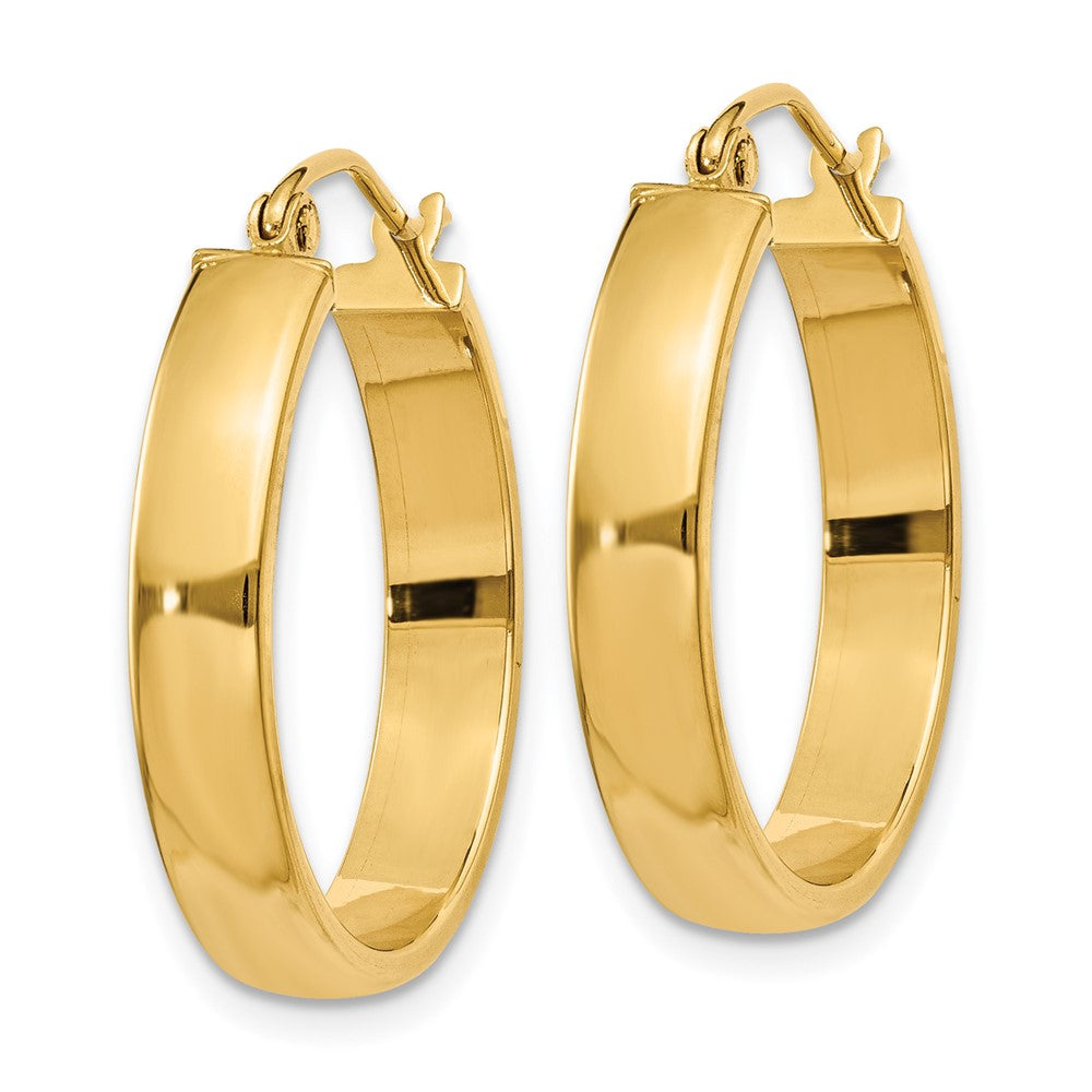 14k Yellow Gold 4 mm Polished Hoop Earring (2.02 grams)