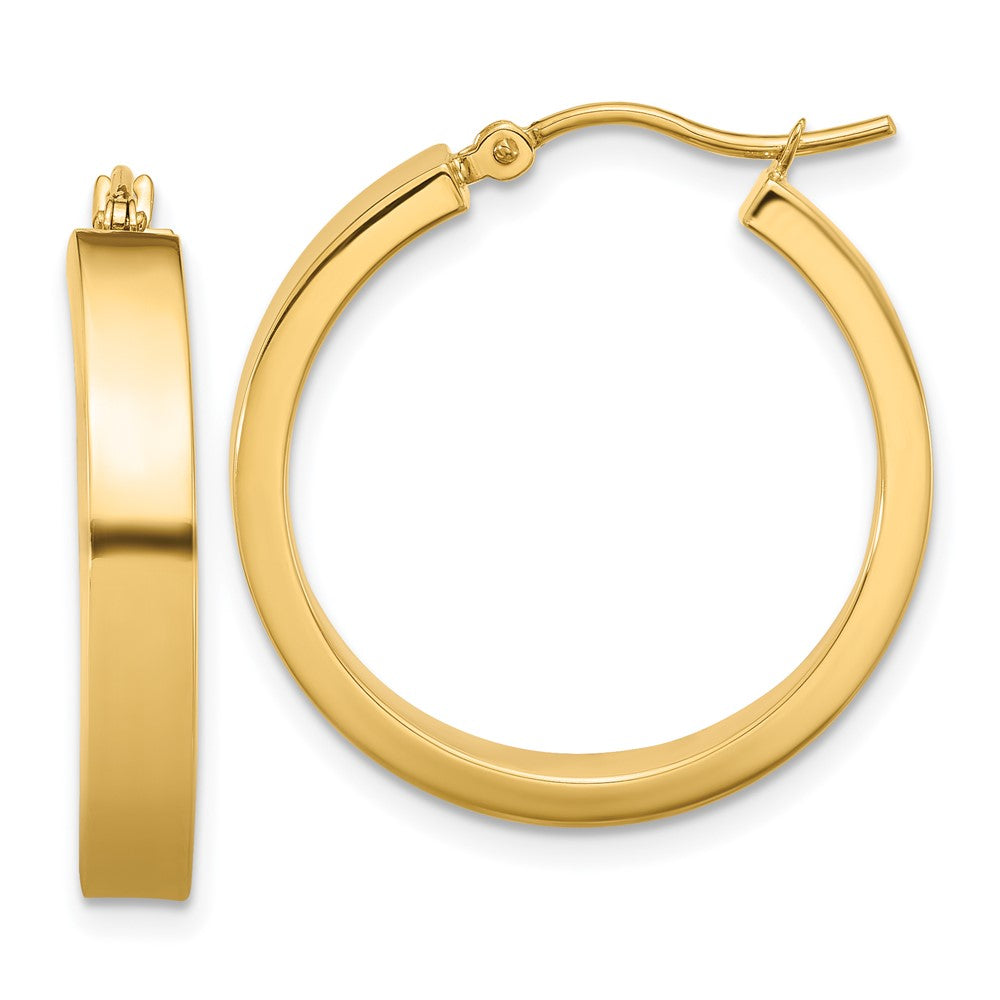 14k Yellow Gold 4 mm Polished Hoop Earring (2.02 grams)