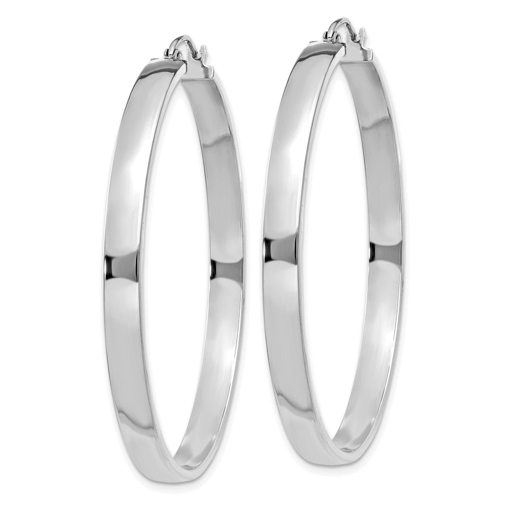 14k White Gold 44.4 mm Polished Hoop Earring (4.68 grams)