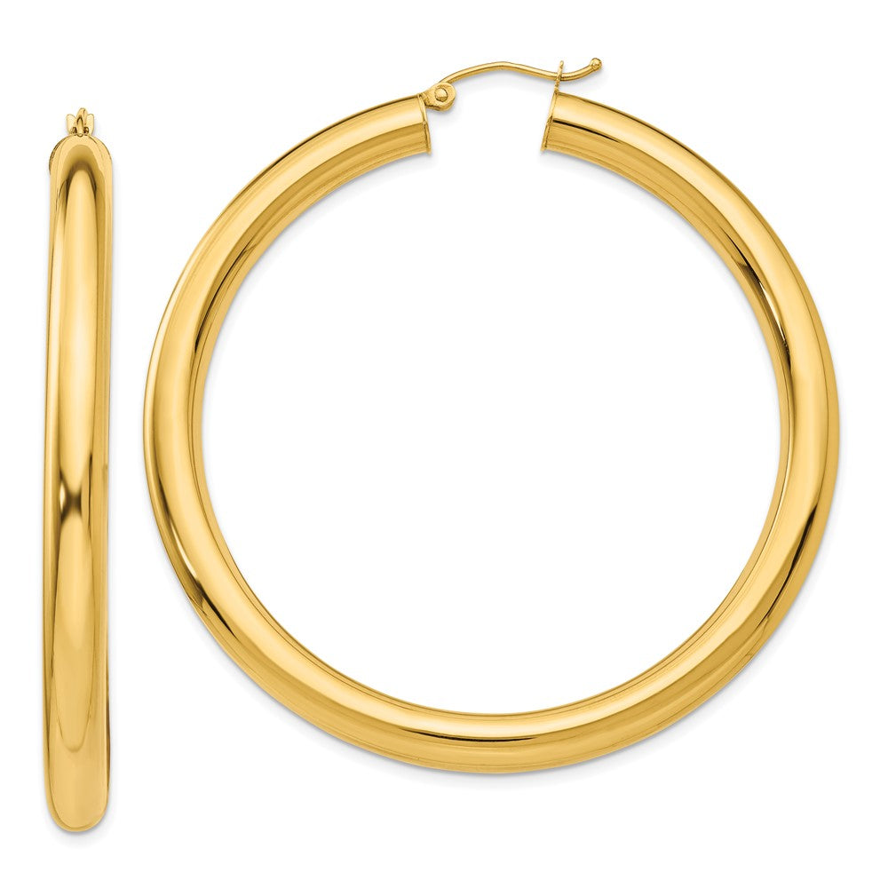 14k Yellow Gold 5 mm Lightweight Hoop Earrings (8.04 grams)