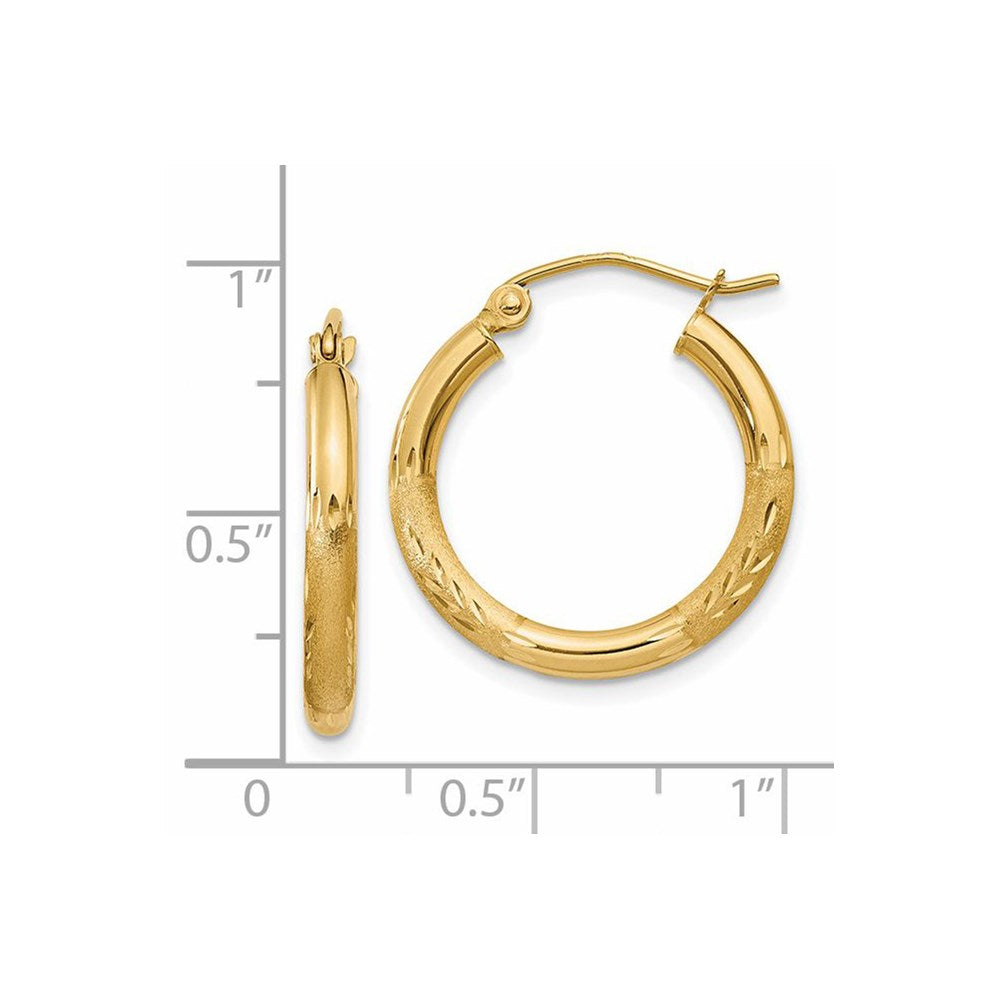 14k Yellow Gold 20 mm Round Hoop Earrings (1.29 grams)