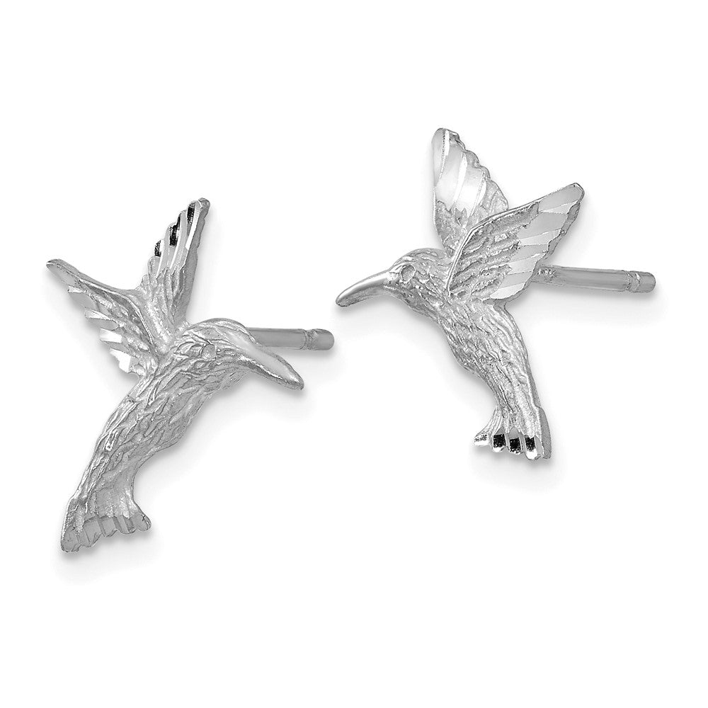 14k White Gold 12 mm ngbird Earrings (0.97 grams)