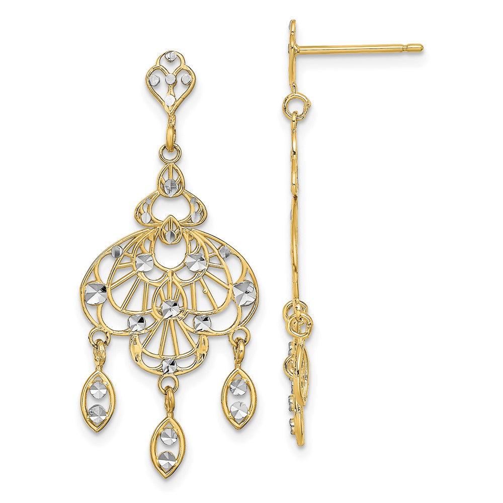 Fashion diamante chandelier earrings