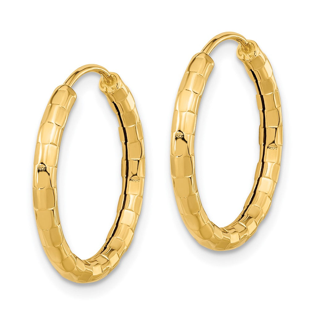 14k Yellow Gold 19 mm Hoop Earrings (1.94 grams)