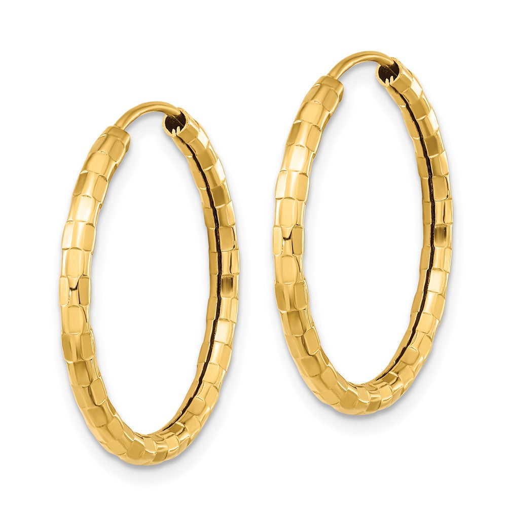 14k Yellow Gold 24 mm Hoop Earrings (2.52 grams)