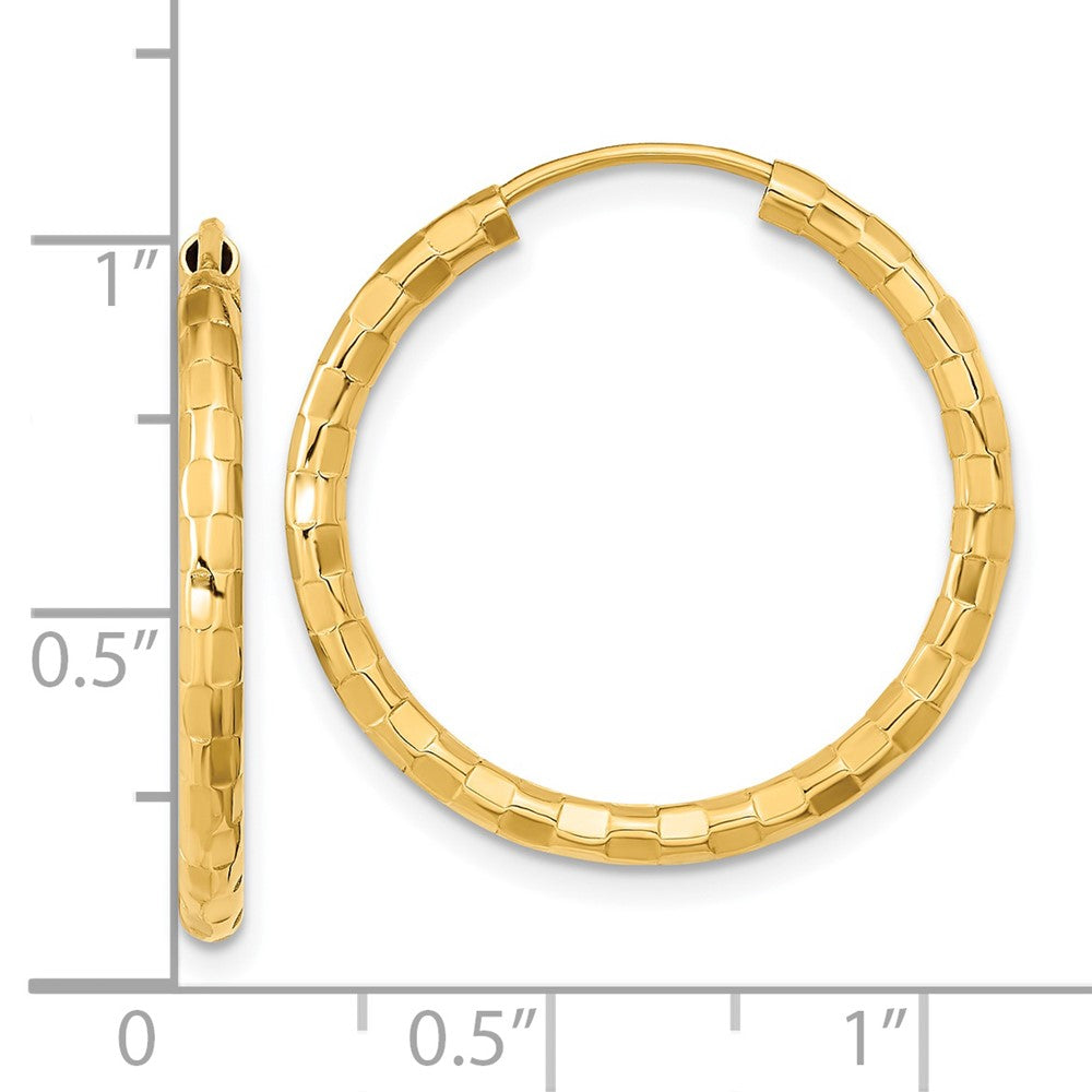 14k Yellow Gold 24 mm Hoop Earrings (2.52 grams)