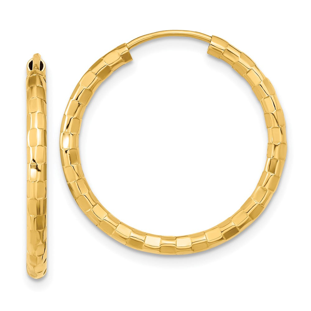14k Yellow Gold 24 mm Hoop Earrings (2.52 grams)