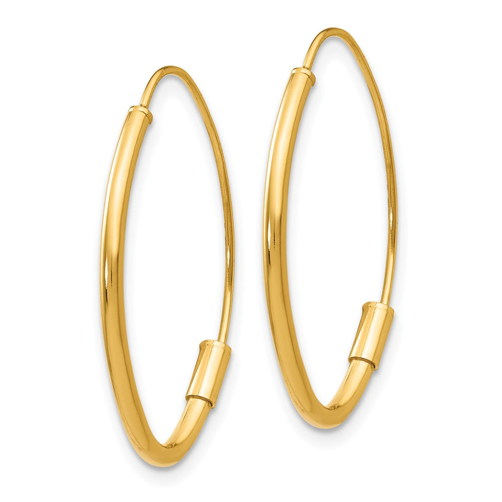 14k Yellow Gold 16.3 mm Wire Threader Earrings (0.78 grams)