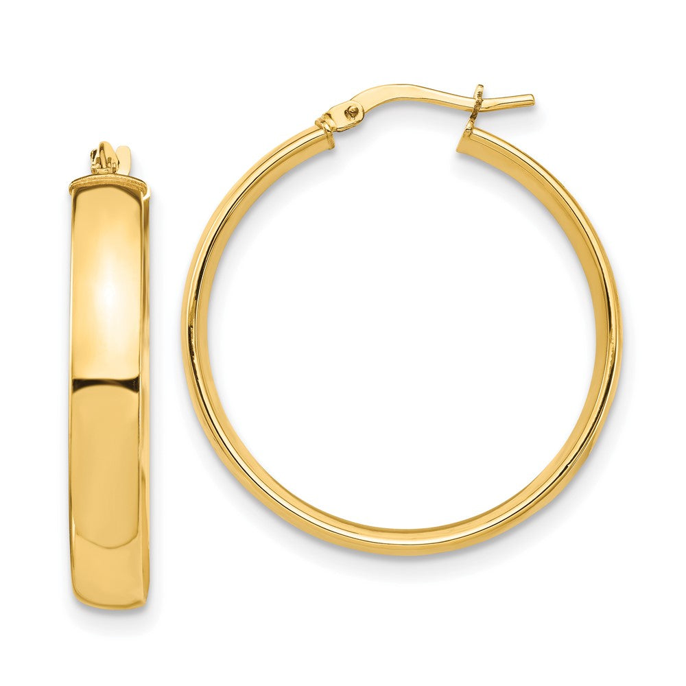 14k Yellow Gold 30 mm Hoop Earrings (3.43 grams)