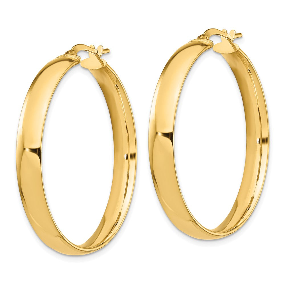14k Yellow Gold 37 mm Hoop Earrings (3.53 grams)