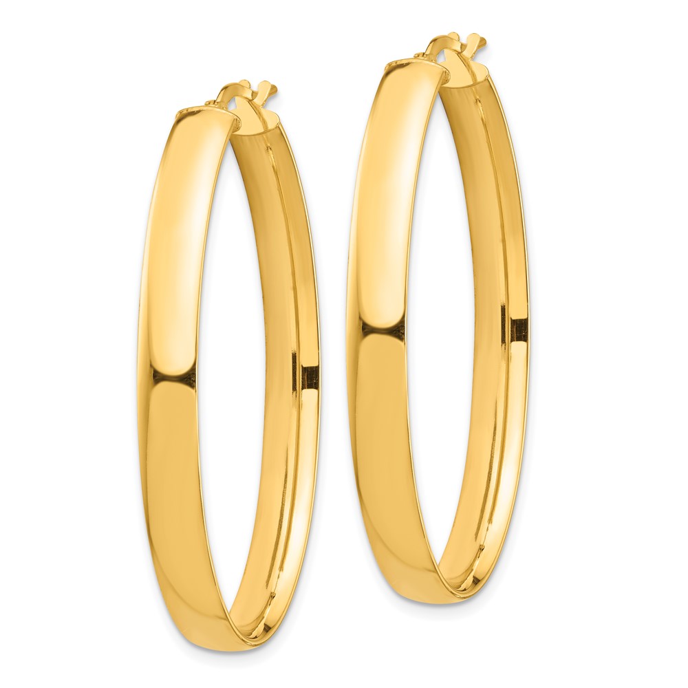 14k Yellow Gold 27.41 mm Oval Hoop Earrings (3.89 grams)