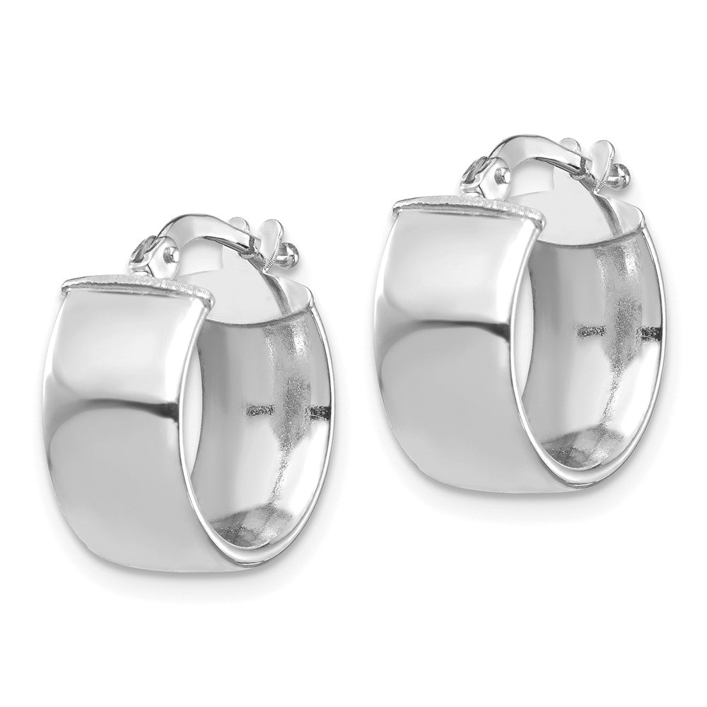 14k White Gold 14 mm Hoop Earrings (2.3 grams)