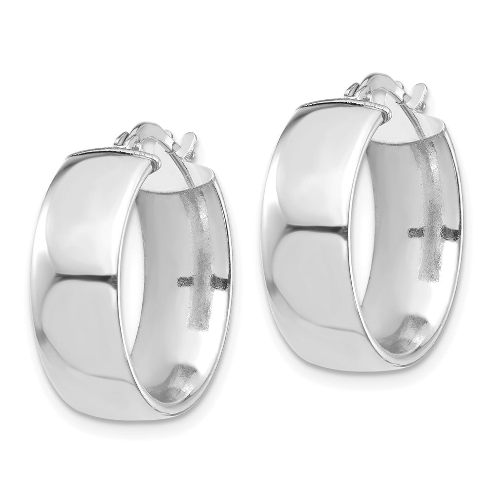 14k White Gold 19 mm Hoop Earrings (2.83 grams)