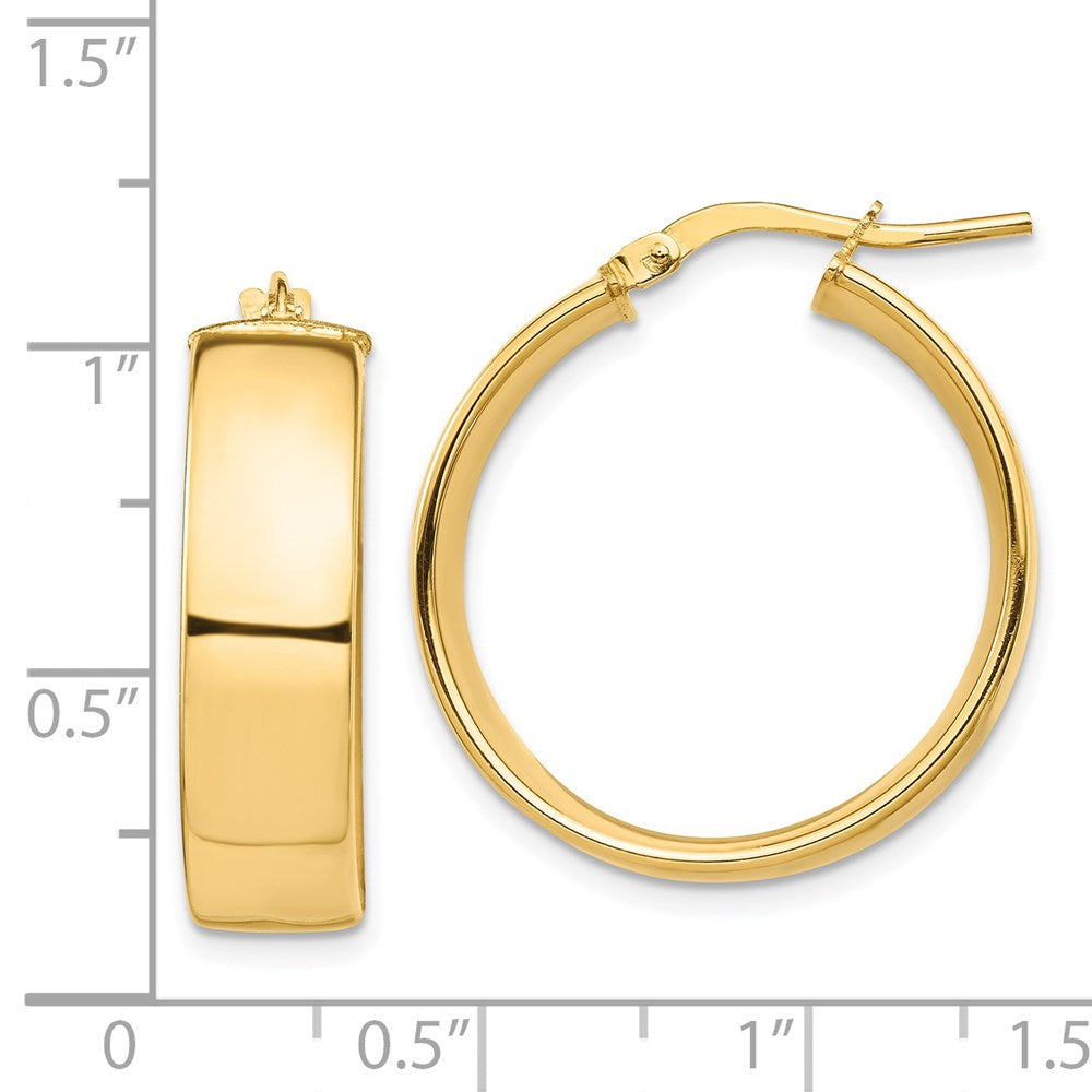 14k Yellow Gold 24 mm Hoop Earrings (3.56 grams)