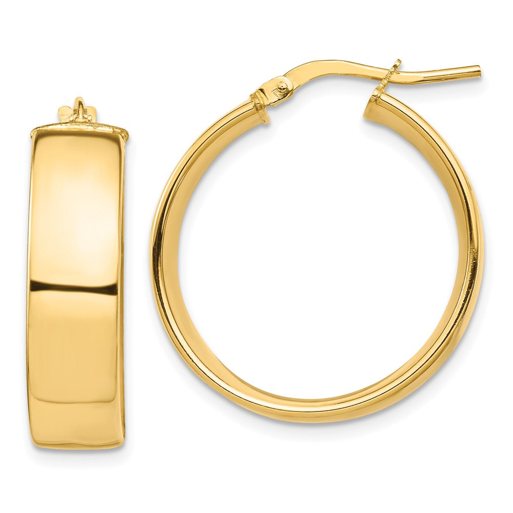 14k Yellow Gold 24 mm Hoop Earrings (3.56 grams)