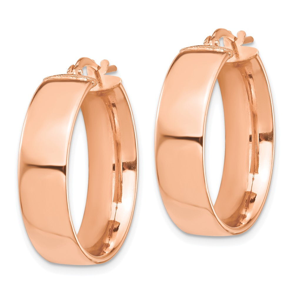 14k Rose Gold 24 mm Hoop Earrings (3.69 grams)