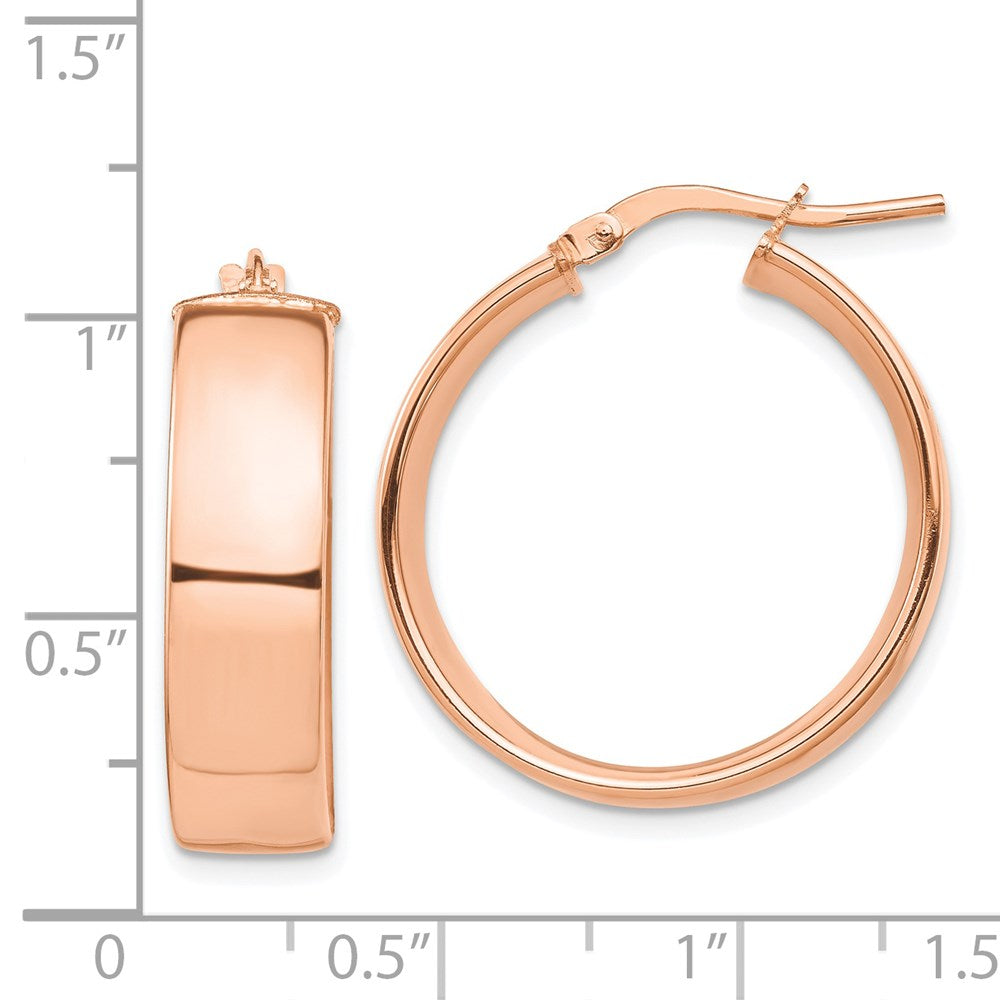 14k Rose Gold 24 mm Hoop Earrings (3.69 grams)