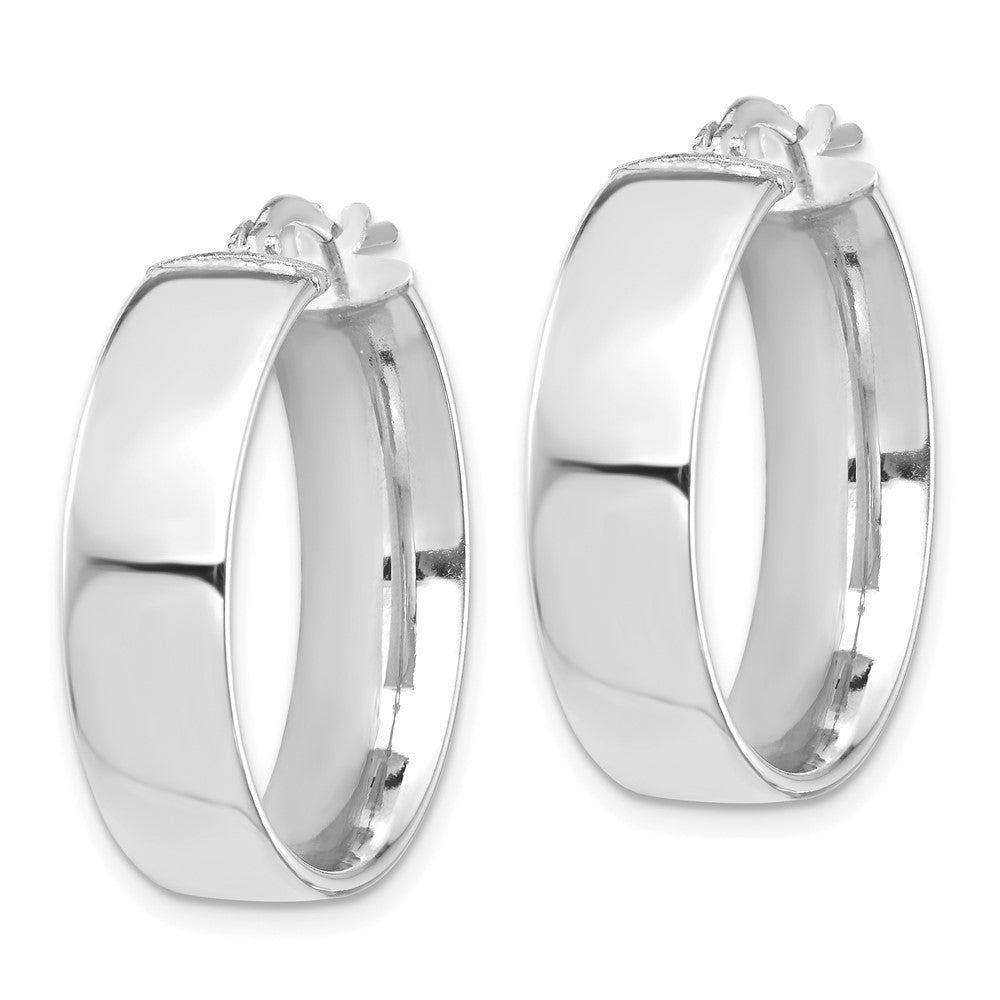 14k White Gold 24 mm Hoop Earrings (3.72 grams)
