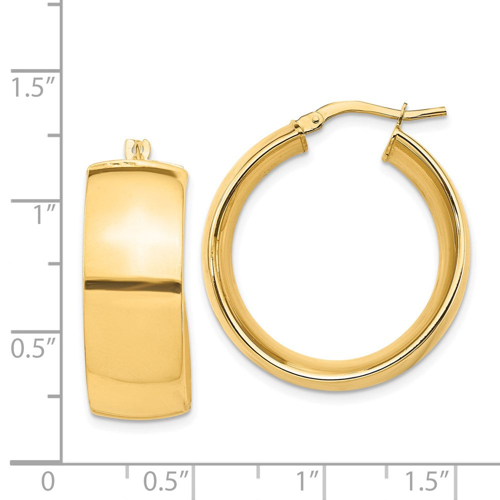 14k Yellow Gold 25.65 mm Hoop Earrings (7.45 grams)