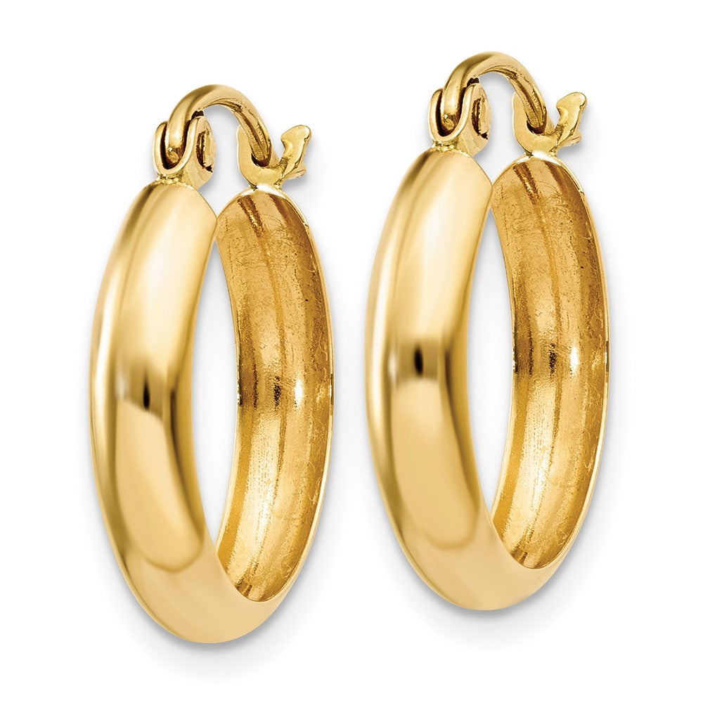 14k Yellow Gold 3.5 mm Hoop Earrings (1.08 grams)