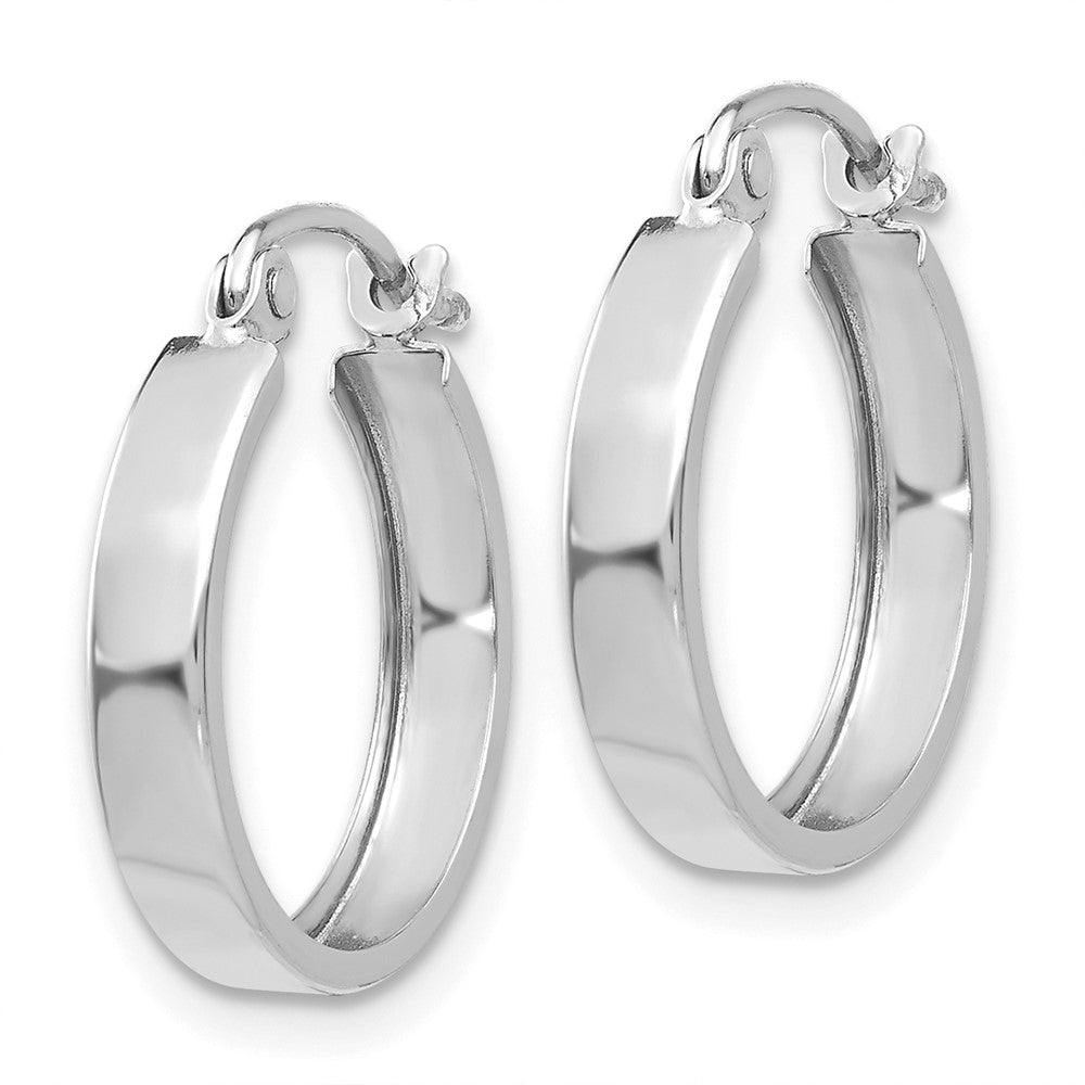 14k White Gold 16 mm Hoop Earrings (0.97 grams)