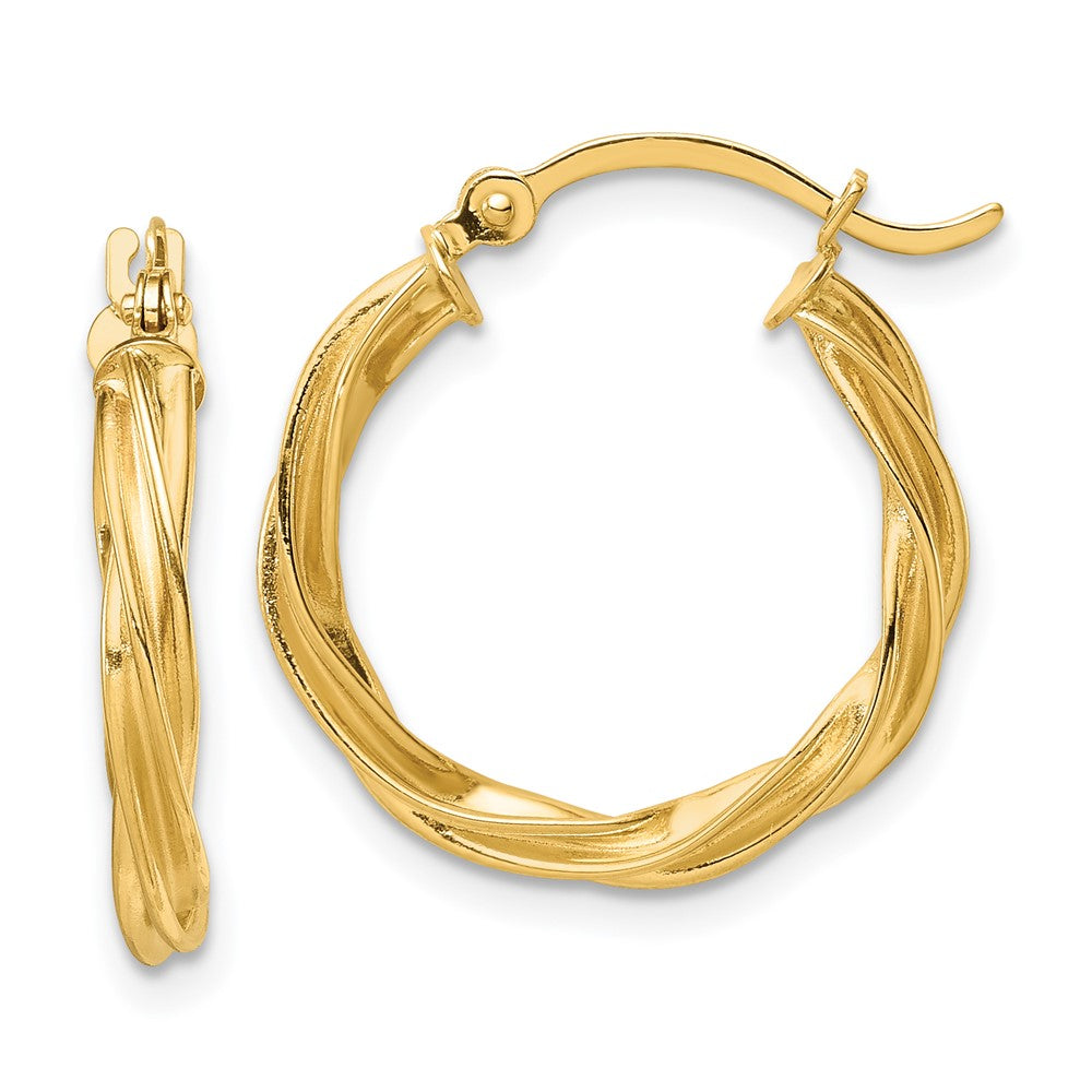 14k Yellow Gold 19.25 mm Hoop Earrings (1.65 grams)