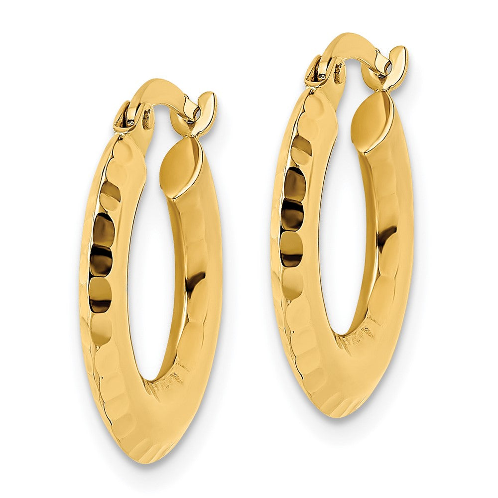 14k Yellow Gold 17.91 mm Round Hoop Earrings (1.74 grams)