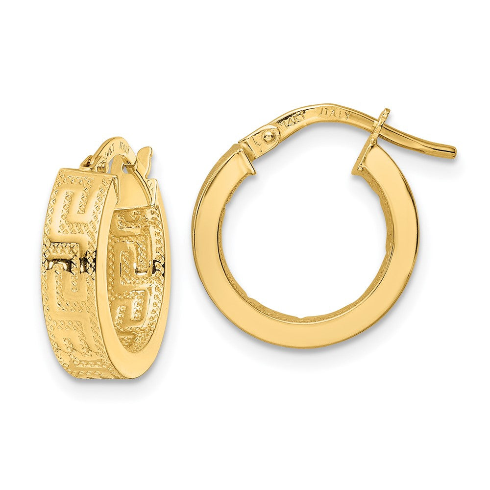 14k Yellow Gold 14.95 mm Polished Hoop Earrings (1.64 grams)
