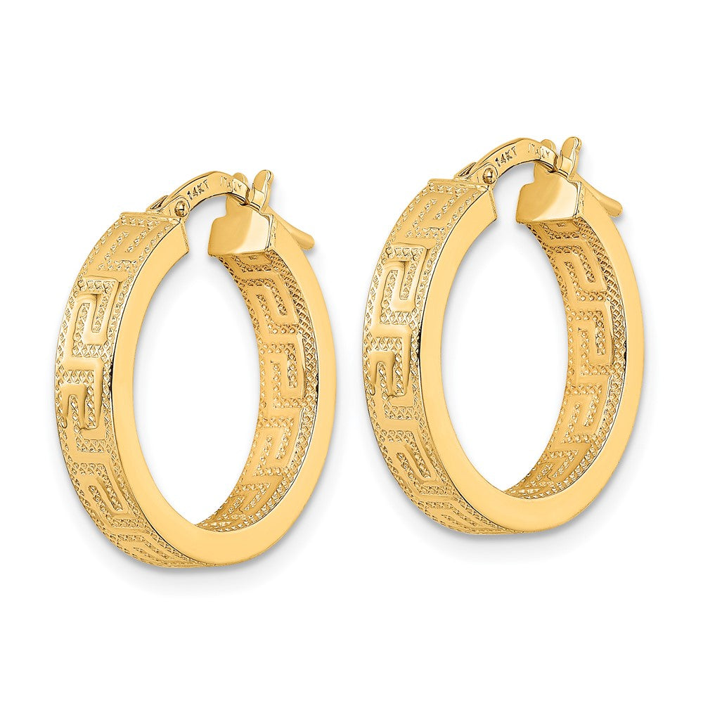 14k Yellow Gold 18.98 mm Polished Hoop Earrings (2.22 grams)