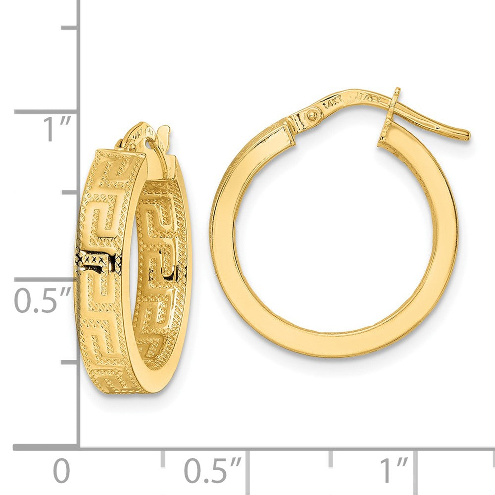 14k Yellow Gold 18.98 mm Polished Hoop Earrings (2.22 grams)