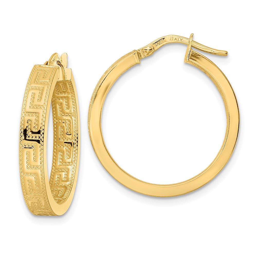14k Yellow Gold 23.5 mm Polished Hoop Earrings (2.74 grams)