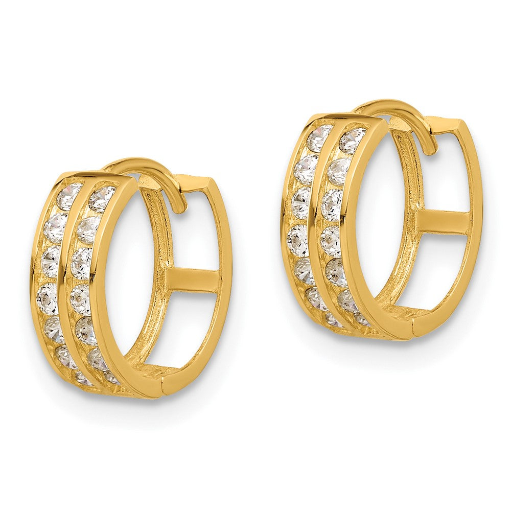14k Yellow Gold 11.9 mm Hinged Hoop Earrings (1.16 grams)