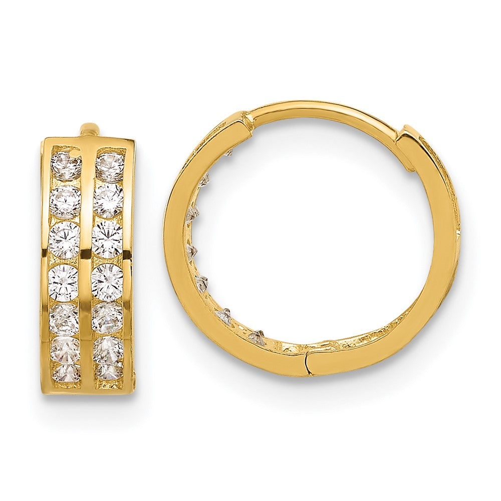 14k Yellow Gold 11.9 mm Hinged Hoop Earrings (1.16 grams)