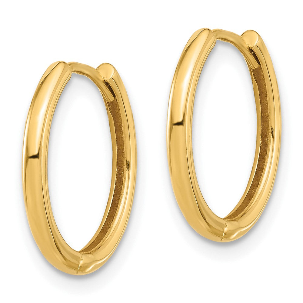 14k Yellow Gold 16.5 mm Polished Hinged Hoop Earrings (2.08 grams)