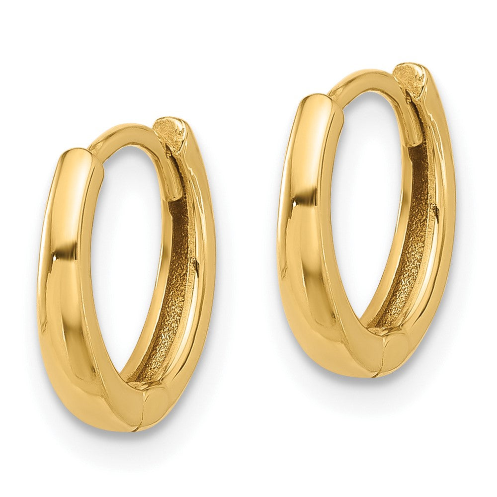 14k Yellow Gold 12.4 mm Polished Hinged Hoop Earrings (1.66 grams)