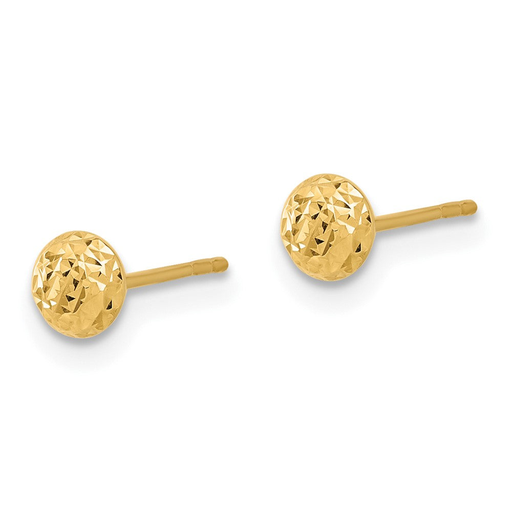 14k Yellow Gold 4.5 mm Button Post Earrings (0.4 grams)