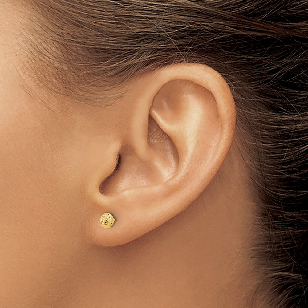 14k Yellow Gold 4.5 mm Button Post Earrings (0.4 grams)