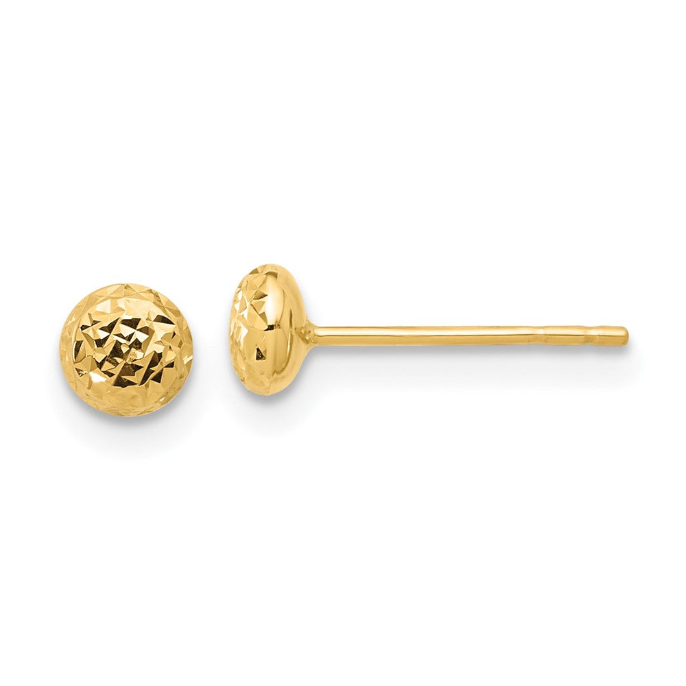 14k Yellow Gold 4.5 mm Button Post Earrings (0.4 grams)