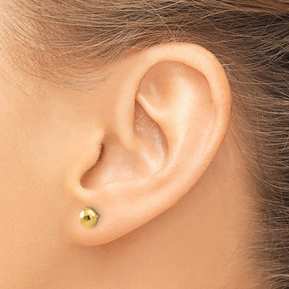 14k Yellow Gold 5.5 mm Button Post Earrings (0.49 grams)