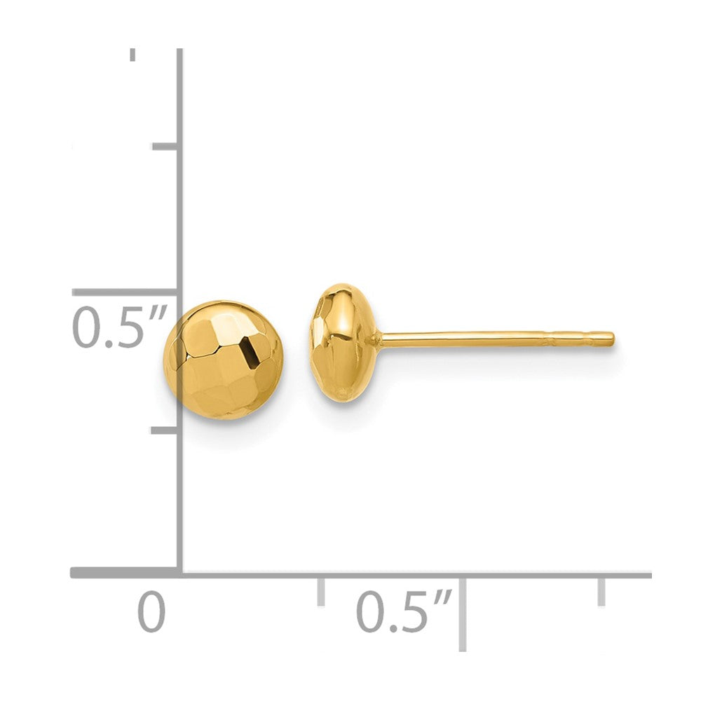 14k Yellow Gold 5.5 mm Button Post Earrings (0.49 grams)
