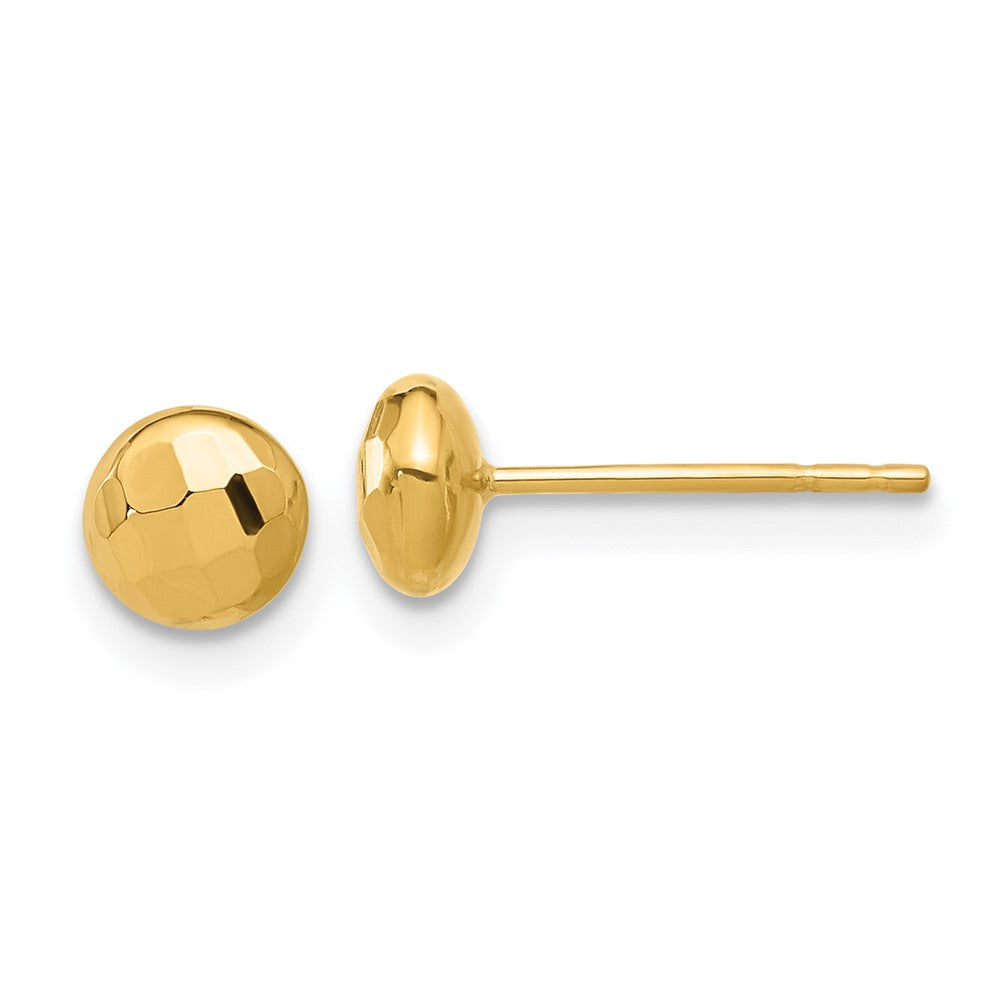 14k Yellow Gold 5.5 mm Button Post Earrings (0.49 grams)